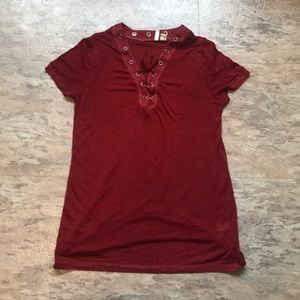 Basic Burgandy Tee